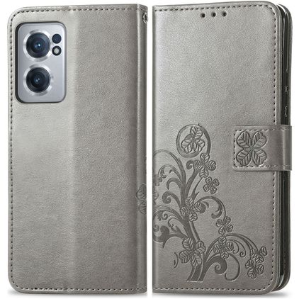 Mobigear Clover OnePlus Nord CE 2 Plånboksfodral med sedelfack - Grå