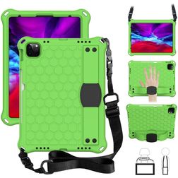 Mobigear Ruggedized iPad 10 (2022) Espuma EVA Carcasa + Portalápices + Correa bandolera + Soporte - Verde