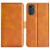 Mobigear Slim Magnet Motorola Moto E32 Pungetui med Seddelrum - Cognac