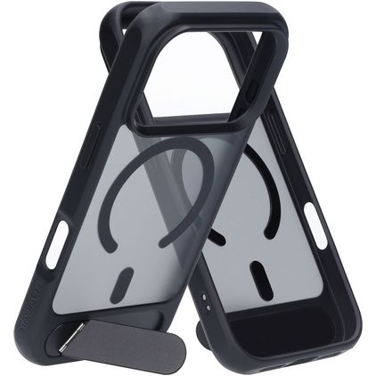 Mobiparts Hardcover iPhone 18 Pro MagSafe Hard Case Back cover with Stand - Satin Black
