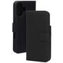 Mobiparts Wallet iPhone 16 MagSafe Vera pelle Cover a libro portafoglio - Nero