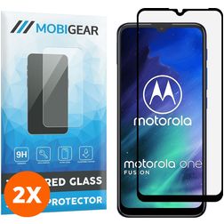 Mobigear Tempered Glass Screen Protector for Motorola One Fusion - Black