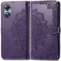 Mobigear Mandala OPPO A17 Capa livro Carteira - Roxo
