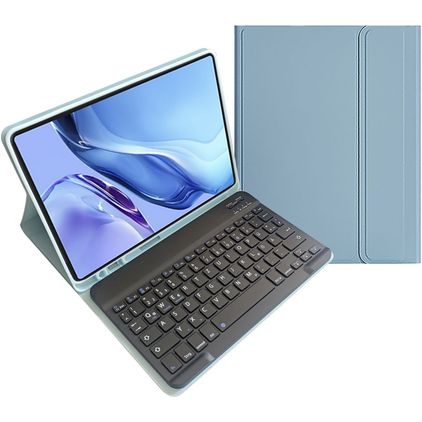 Mobigear Keys iPad 10 (2022) Funda tipo libro con teclado Bluetooth QWERTZ + Portalápices - Azul