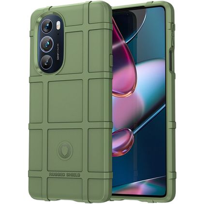 Mobigear Rugged Shield Motorola Edge 30 Pro Joustava TPU Suojakuori Iskunkestävä - Vihreä