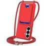 Mobigear Lanyard Card Samsung Galaxy S26 Plus Silikon Etui ze smyczą z kieszenią na karty - Czerwony