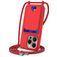 Mobigear Lanyard Card iPhone 16 Pro Max Silicone Case with lanyard and Card Holder - Red