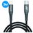 Mobigear Nylon USB-C til Apple Lightning Kabel MFI 3 m - Sort