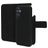 Mobiparts Samsung Galaxy A15 Funda Piel auténtica Funda tipo libro 2 en 1 con carcasa extraíble Cartera - Negro