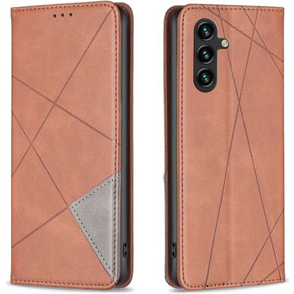 Mobigear Rhombus Slim Samsung Galaxy A56 Wallet case - Brown