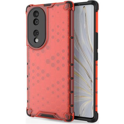 Mobigear Honeycomb HONOR 70 Hard Case Back cover Shockproof - Red