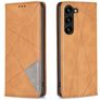 Mobigear Rhombus Slim Samsung Galaxy S25 Plus Wallet case - Cognac