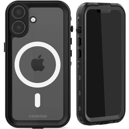 Mobilize Waterproof iPhone 17 Resistente al agua MagSafe Funda Plástico rígido Carcasa - Negro