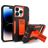 Mobigear Heavy Armor Stand iPhone 14 Pro Plástico rígido Capa traseira Antichoque com suporte - Preto / Vermelho