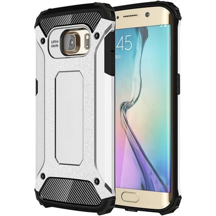Mobigear Outdoor Samsung Galaxy S6 Edge Funda Plástico rígido Carcasa Antigolpes - Plateado