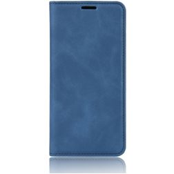 Mobigear Retro Slim OPPO A91 Cover a libro portafoglio - Blu scuro