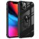 Mobigear Crystal Ring iPhone 14 Funda Plástico rígido Carcasa con anillo - Transparente / Negro