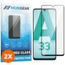 Mobigear Premium Samsung Galaxy A33 Vidro temperado Película de ecrã - Compatível com capas - Preto (Pack de 2)