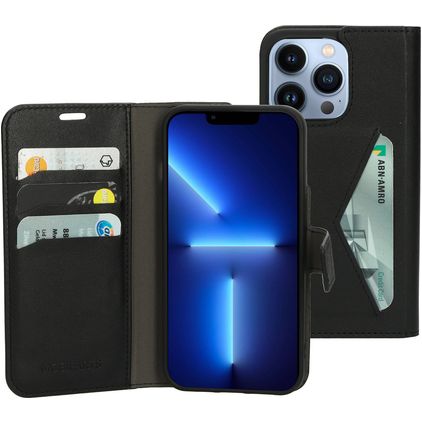 Mobiparts Classic Wallet iPhone 13 Pro Cover a libro portafoglio - Nero