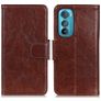 Mobigear Classy Motorola Edge 30 Knížkové pouzdro Peněženka - Hnědá