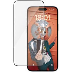 PanzerGlass Ultra-Wide Fit iPhone 15 Plus Tempered Glass Screen Protector - Case Friendly - Black