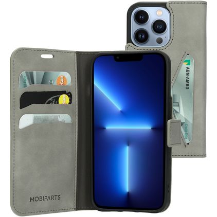 Mobiparts Classic Wallet iPhone 13 Pro Wallet case - Granite Grey