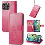 Mobigear Clover iPhone 15 Pro Max Lompakkokotelo + Setelitasku - Magenta