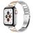 Mobigear Lissabon Pasek Stal do Apple Watch Zapięcie motylkowe - 49/46/45/44 mm - Różowe złoto / Srebrny