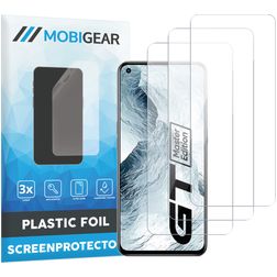 Mobigear Realme GT Master Edition Protector de pantalla Film - Compatible con fundas (pack de 3)