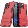 Mobigear Armor Stand iPhone 13 Pro Max Funda Plástico rígido Carcasa Antigolpes con soporte - Rojo