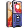 Mobigear Armor Ring Motorola Razr 50 Ultra Hard Case Back cover Shockproof with Ring Holder - Blue