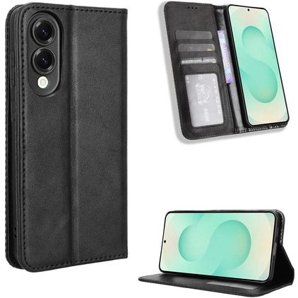 Mobigear Sensation Samsung Galaxy S25 Edge Pungetui med Seddelrum - Sort
