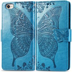 Mobigear Butterfly iPhone 8 Funda tipo libro Cartera - Azul