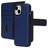 Mobiparts iPhone 15 MagSafe Capa Pele genuína Capa livro 2 em 1 com capa traseira amovível Carteira - Azul