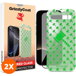 GrizzlyCoat Easy Align iPhone Air Cristal templado Protector de pantalla - Compatible con fundas + Marco de instalación (pack de 2)