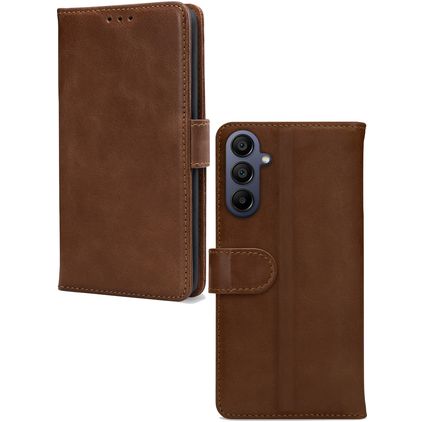 Mobilize Wallet Samsung Galaxy A05s Piel auténtica Funda tipo libro Cartera - Marrón