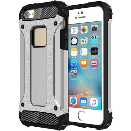 Mobigear Outdoor iPhone SE (2016) Hard Case Back cover Shockproof - Silver