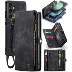 CaseMe 008 Samsung Galaxy S23 FE Funda tipo libro 2 en 1 con carcasa extraíble Cartera - Negro
