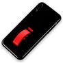 Mobigear Rubber Ring iPhone XS Max Tvrdý plast Zadní kryt s prstýnkem - Černá