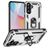Mobigear Armor ring Samsung Galaxy A36 Hårdt Bagsidecover Stødsikkert med ringholder - Sølv