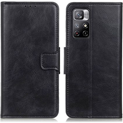 Mobigear Classy Xiaomi Redmi Note 11 5G Lompakkokotelo + Setelitasku - Musta