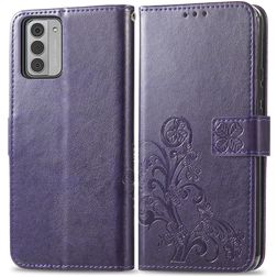 Mobigear Clover Nokia G42 Lompakkokotelo + Setelitasku - Violetti
