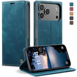 CaseMe 013 iPhone 18 Pro Max Plånboksfodral med sedelfack - Blå