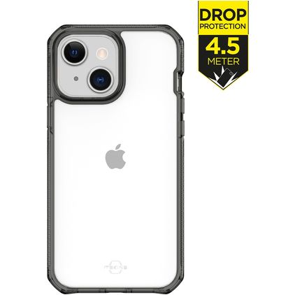 ITSKINS SupremeClear iPhone 13 Hårdt Bagsidecover Stødsikkert - Gennemsigtig / Sort