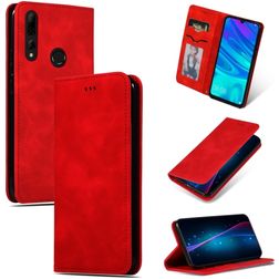 Mobigear Retro Slim Huawei P Smart Plus (2019) Cover a libro - Rosso