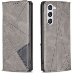 Mobigear Rhombus Slim Samsung Galaxy S23 Lompakkokotelo - Harmaa