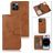Mobigear Wallet iPhone 15 Pro 2-in-1-lompakkokotelo irrotettavalla kuorella + Setelitasku - Ruskea