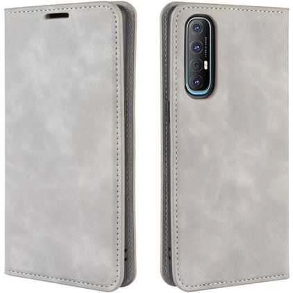 Mobigear Retro Slim OPPO Reno 3 Pro Lompakkokotelo + Setelitasku - Harmaa