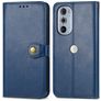 Mobigear Snap Button Motorola Edge 30 Pro Funda tipo libro Cartera - Azul
