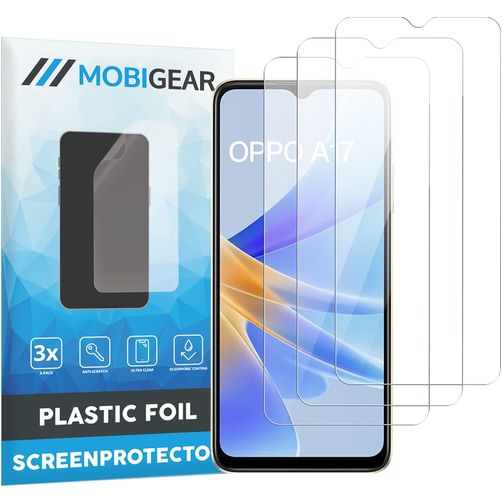 Mobigear OPPO A17 Protector de pantalla Film - Compatible con fundas (pack de 3)